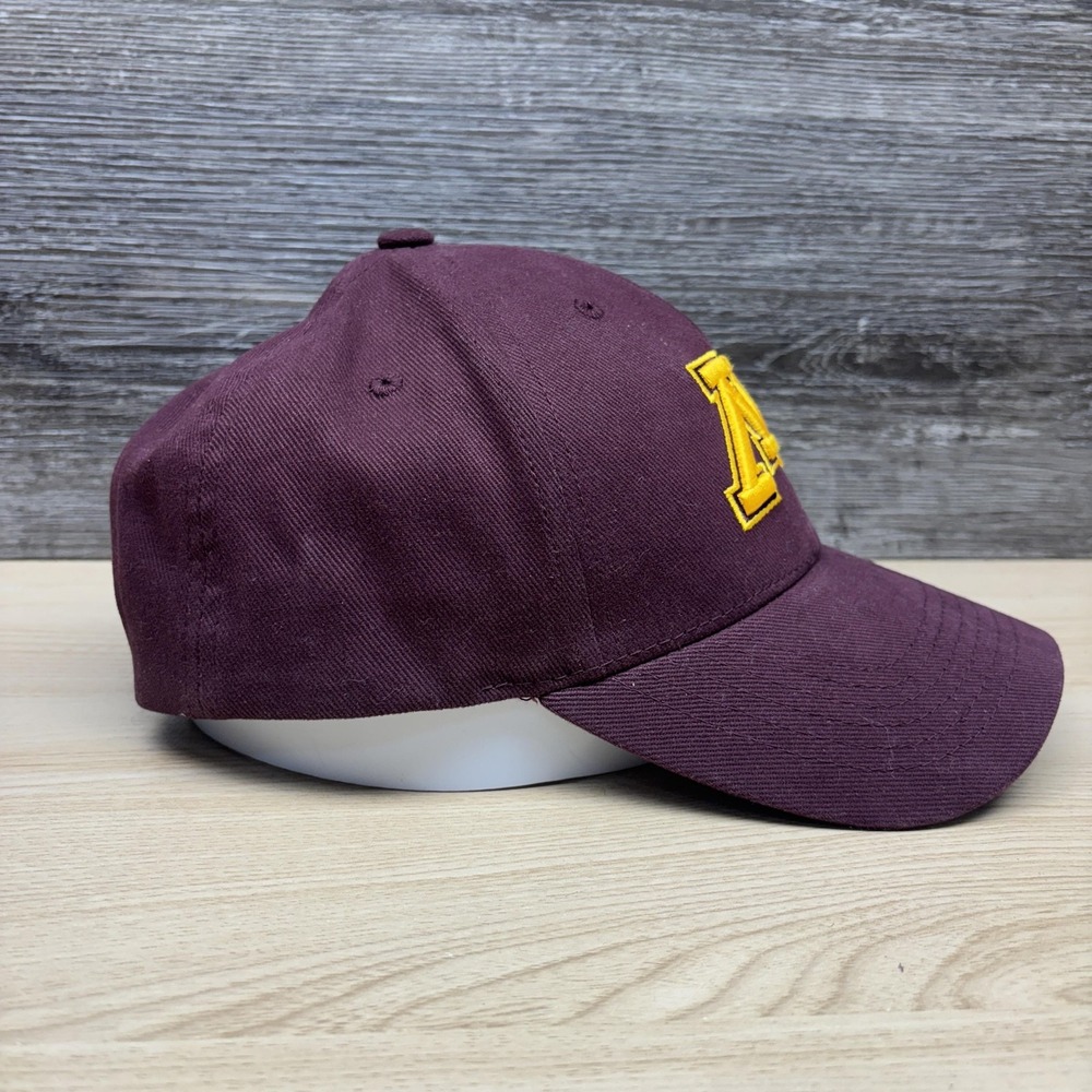 Minnesota Golden Gophers Hat Cap Strap Back Mens Maroon Gold NCAA Football - Picture 6 of 9